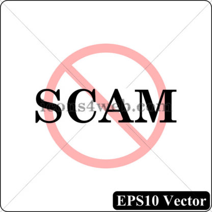Scam Forbidden black icon. EPS10 vector. - Website icons
