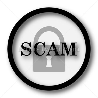 Scam simple icon. Scam simple button. - Website icons