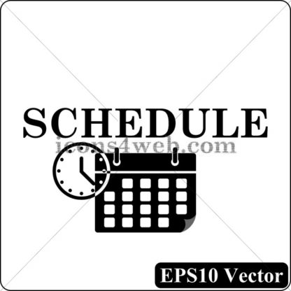 Schedule black icon. EPS10 vector. - Website icons