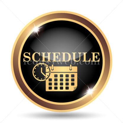 Schedule gold icon. - Website icons