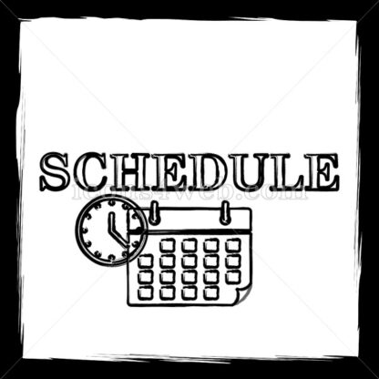 Schedule sketch icon. - Website icons