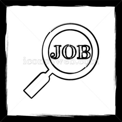 Search for job sketch icon. - Website icons
