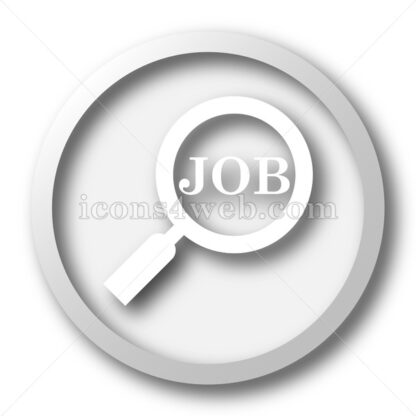 Search for job white icon. Search for job white button - Website icons