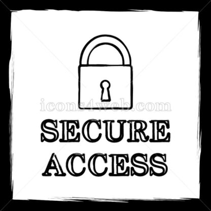 Secure access sketch icon. - Website icons