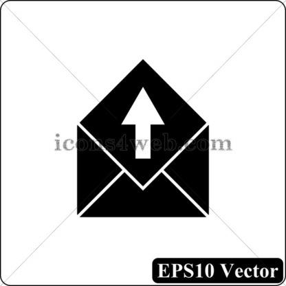 Send e-mail black icon. EPS10 vector. - Website icons