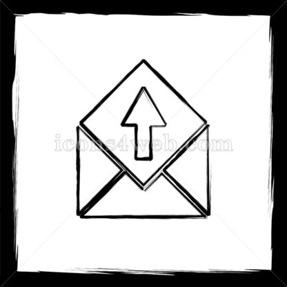 Send e-mail sketch icon. - Website icons
