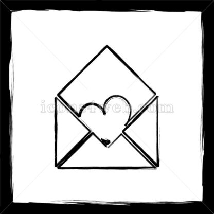 Send love sketch icon. - Website icons