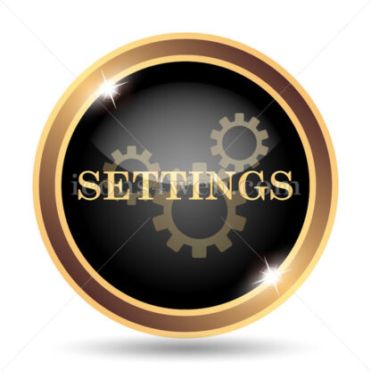 Settings gold icon. - Website icons