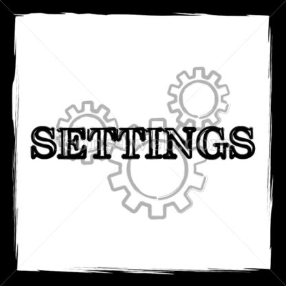 Settings sketch icon. - Website icons