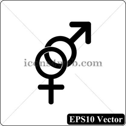 Sex black icon. EPS10 vector. - Website icons