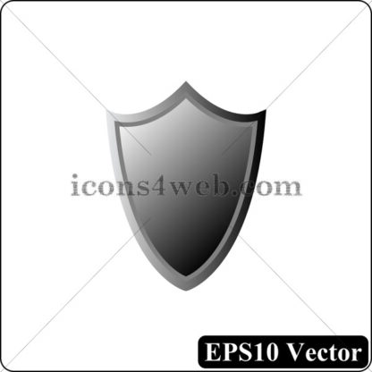 Shield black icon. EPS10 vector. - Website icons