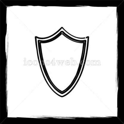 Shield sketch icon. - Website icons