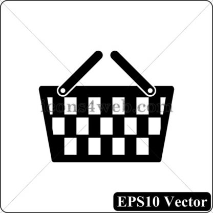 Shopping basket black icon. EPS10 vector. - Website icons
