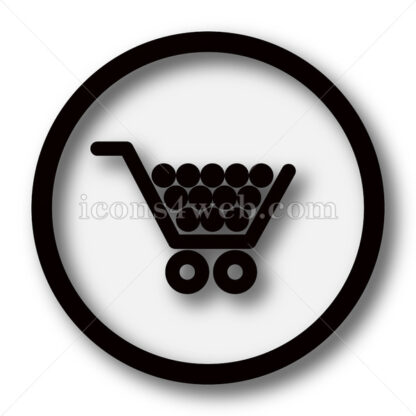 Shopping cart simple icon. Shopping cart simple button. - Website icons