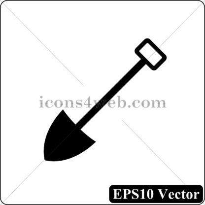 Shovel black icon. EPS10 vector. - Website icons
