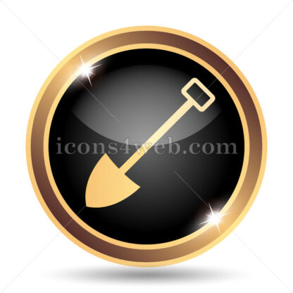 Shovel gold icon. - Website icons