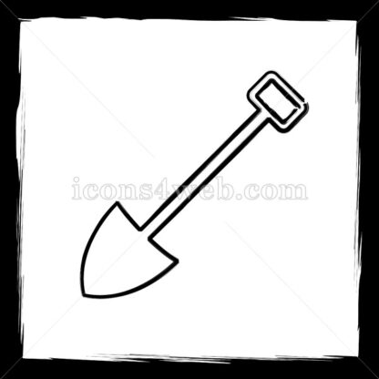 Shovel sketch icon. - Website icons