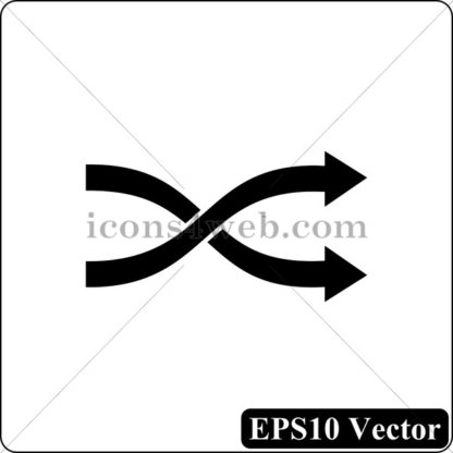 Shuffle black icon. EPS10 vector. - Website icons