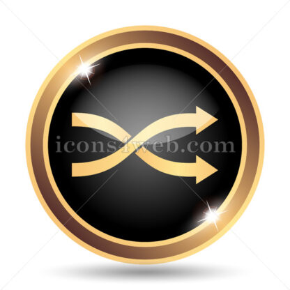 Shuffle gold icon. - Website icons