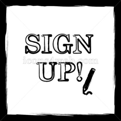 Sign up sketch icon. - Website icons