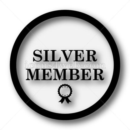 Silver member simple icon. Silver member simple button. - Website icons