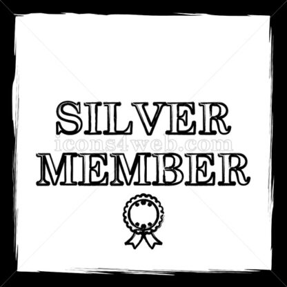 Silver member sketch icon. - Website icons
