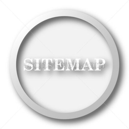 Sitemap white icon. Sitemap white button - Website icons