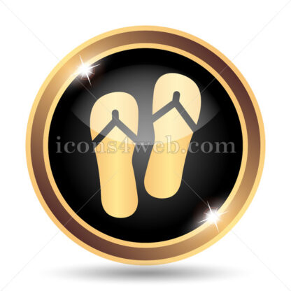 Slippers gold icon. - Website icons