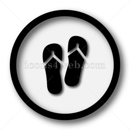 Slippers simple icon. Slippers simple button. - Website icons