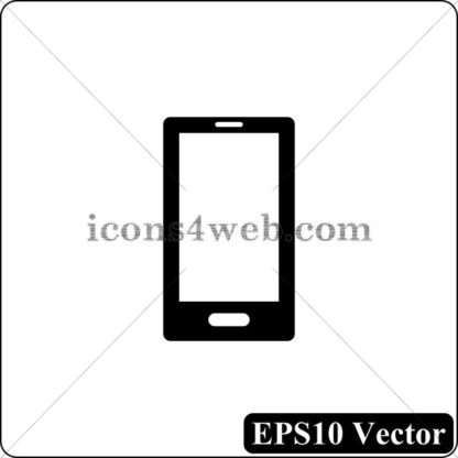 Smartphone black icon. EPS10 vector. - Website icons