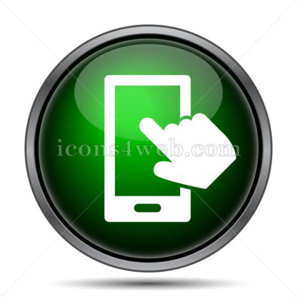 Smartphone with hand internet icon. - Website icons