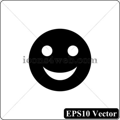 Smiley black icon. EPS10 vector. - Website icons