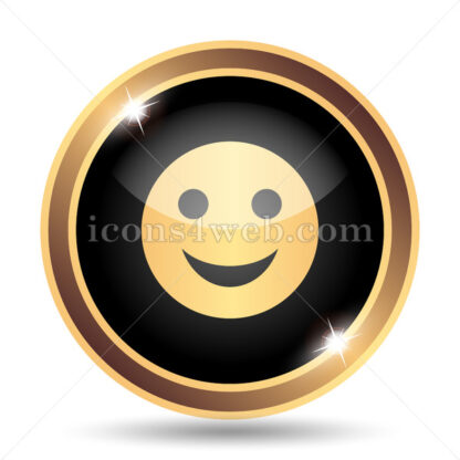 Smiley gold icon. - Website icons