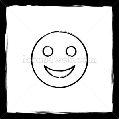 Smiley sketch icon. - Website icons