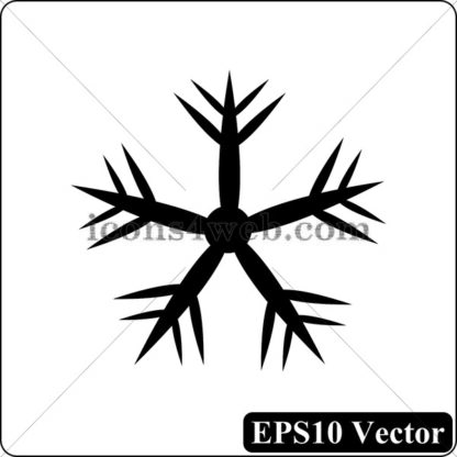 Snowflake black icon. EPS10 vector. - Website icons
