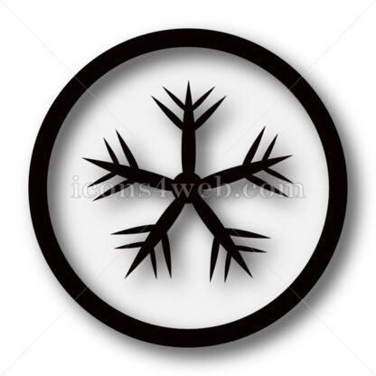 Snowflake simple icon. Snowflake simple button. - Website icons