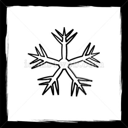 Snowflake sketch icon. - Website icons