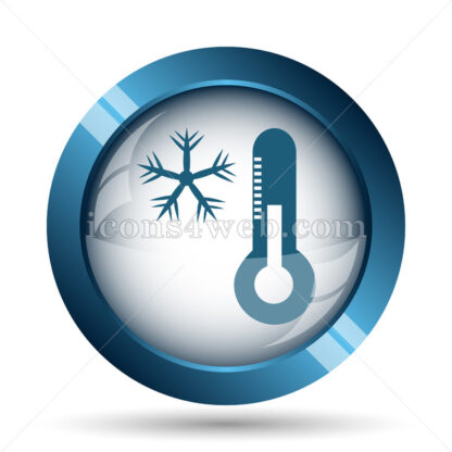 Snowflake with thermometer image icon. - Website icons