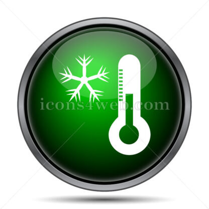 Snowflake with thermometer internet icon. - Website icons