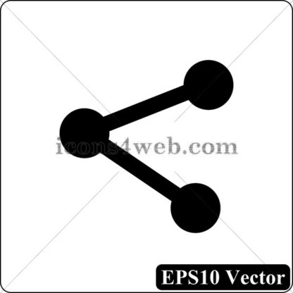 Social media – link black icon. EPS10 vector. - Website icons