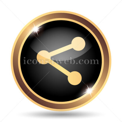 Social media – link gold icon. - Website icons