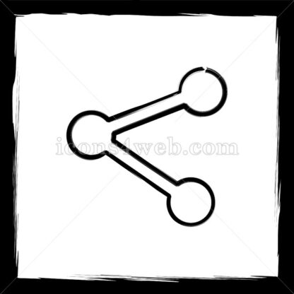 Social media – link sketch icon. - Website icons