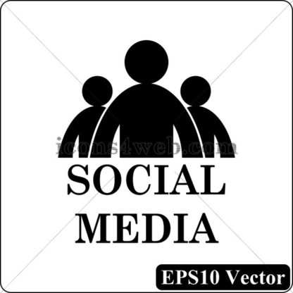 Social media black icon. EPS10 vector. - Website icons
