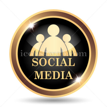 Social media gold icon. - Website icons
