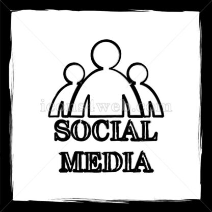 Social media sketch icon. - Website icons