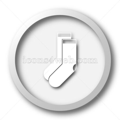 Socks white icon. Socks white button - Website icons