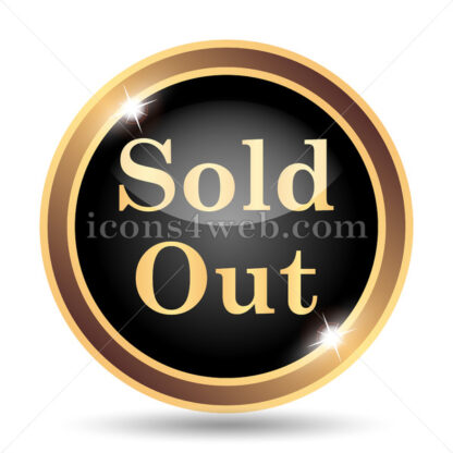 Sold out gold icon. - Website icons