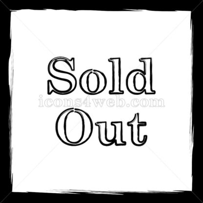 Sold out sketch icon. - Website icons