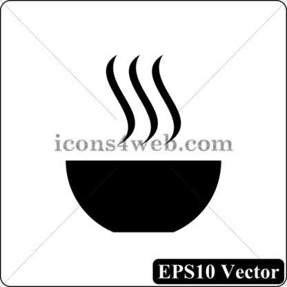 Soup black icon. EPS10 vector. - Website icons