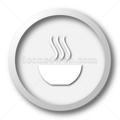Soup white icon. Soup white button - Website icons